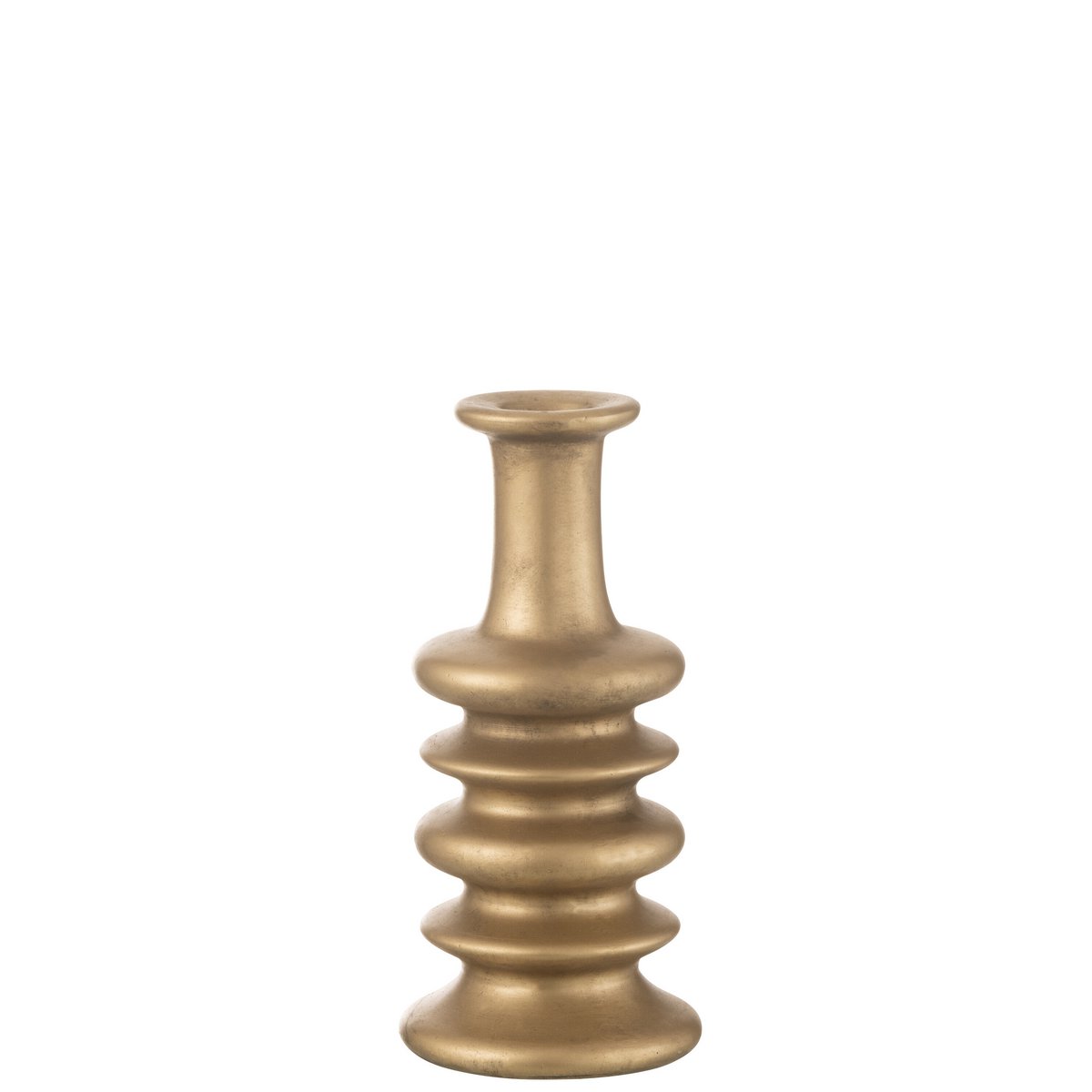 Vase Nebu en céramique dorée, élégant et moderne