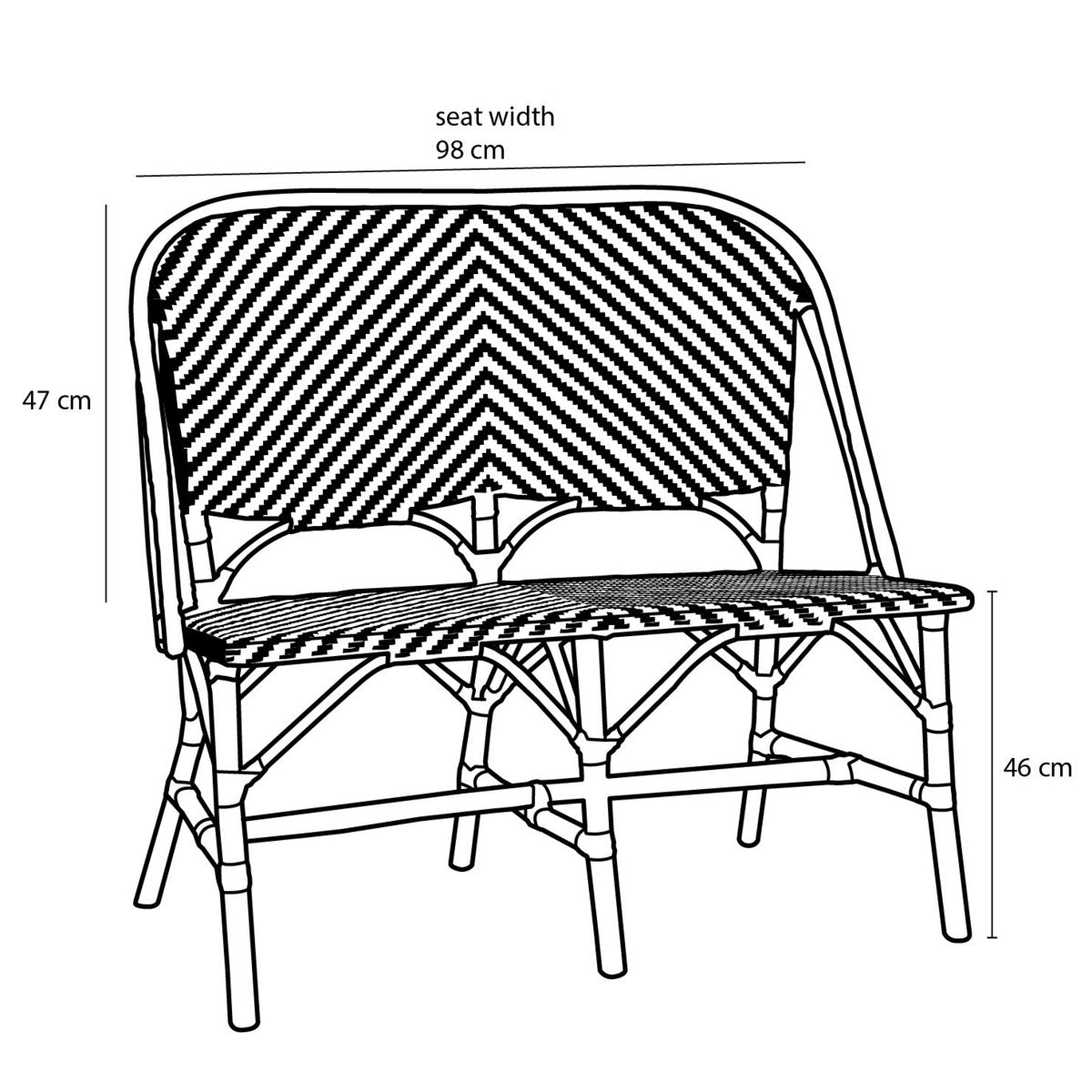 Banc de jardin Mandox Blanc