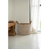 Le panier de macrame cousu croisé - M