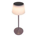 Lampe de batterie solaire "Emmi" 38 cm de haut, parapluie Ø 13 cm, métal en mûre et plastique blanc, pour la zone extérieure, cct.