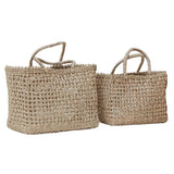 Sac à provisions | Sac de plage MOYO en jonc de mer tissé (2 tailles)
