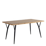 Détail du plateau en MDF de la table à manger Moebilia