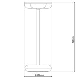 Lampe à poser sans fil dimmable en métal beige
