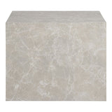 Ensemble de tables basses Prague - Beige, aspect marbre, MDF, papier décoratif, lot de 2