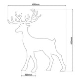 Décorations de Noël LED "Reindeer" en plastique résistant aux intempéries, avec des LED fermement intégrées