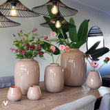 Vase Sable Artique en verre beige