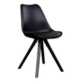 Lot de 2 chaises Bergen en cuir PU noir, ambiance élégante
