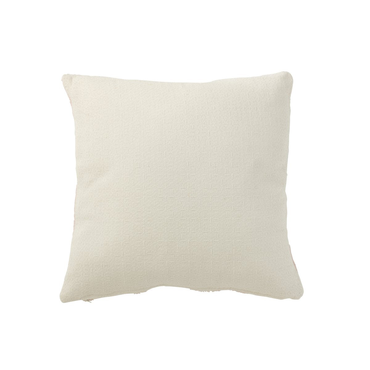 Coussin Geo J-Line en textile blanc et rose clair sur canapé moderne