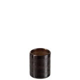 Lanterne J-Line Cylindre en verre marron, vue de face avec détails de texture.