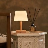 Lampe de table rechargeable en bois marron clair Tommy