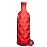 Bouteille J-Line Hammered rouge en plastique, vue de face