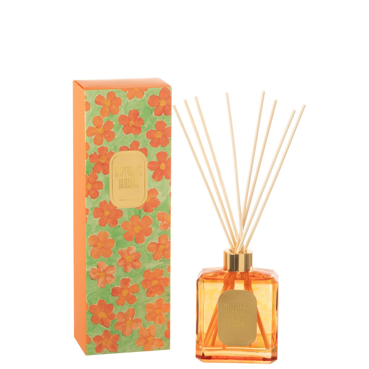 Bâtonnets parfumés J-Line - Fleur d'oranger en verre, orange et vert