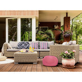 Pouf extérieur Ø55cm siège pouf terrasse piscine jardin