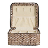 Boîte à Bijoux Marrakech - Mélange de Marrons, 100% Polyester, 11x11x6.5cm