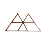 Étagère murale en bois de manguier avec design triangulaire