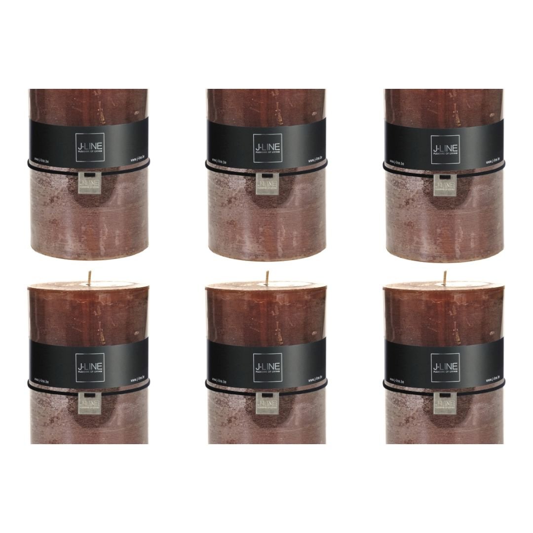 Bougie cylindrique XL marron J-Line vue de face