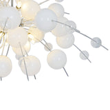 La lampe pendentielle "explosion" blanche, en métal et en verre, versions G9, lampe suspendue pour salle à manger, salon, hall ou bureau, Øca. 98 cm
