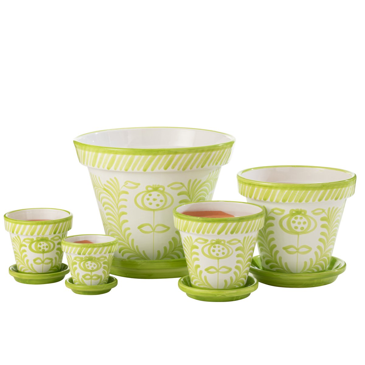 Vue aérienne du pot de fleurs J-Line Grenade, dimensions généreuses