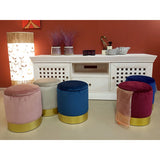 Tabouret en velours tabouret de décoration et tabouret de velours de décof avec espace de stockage u.