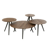 Table J-Line Ronde en Teck Recyclé - mise en scène décorative