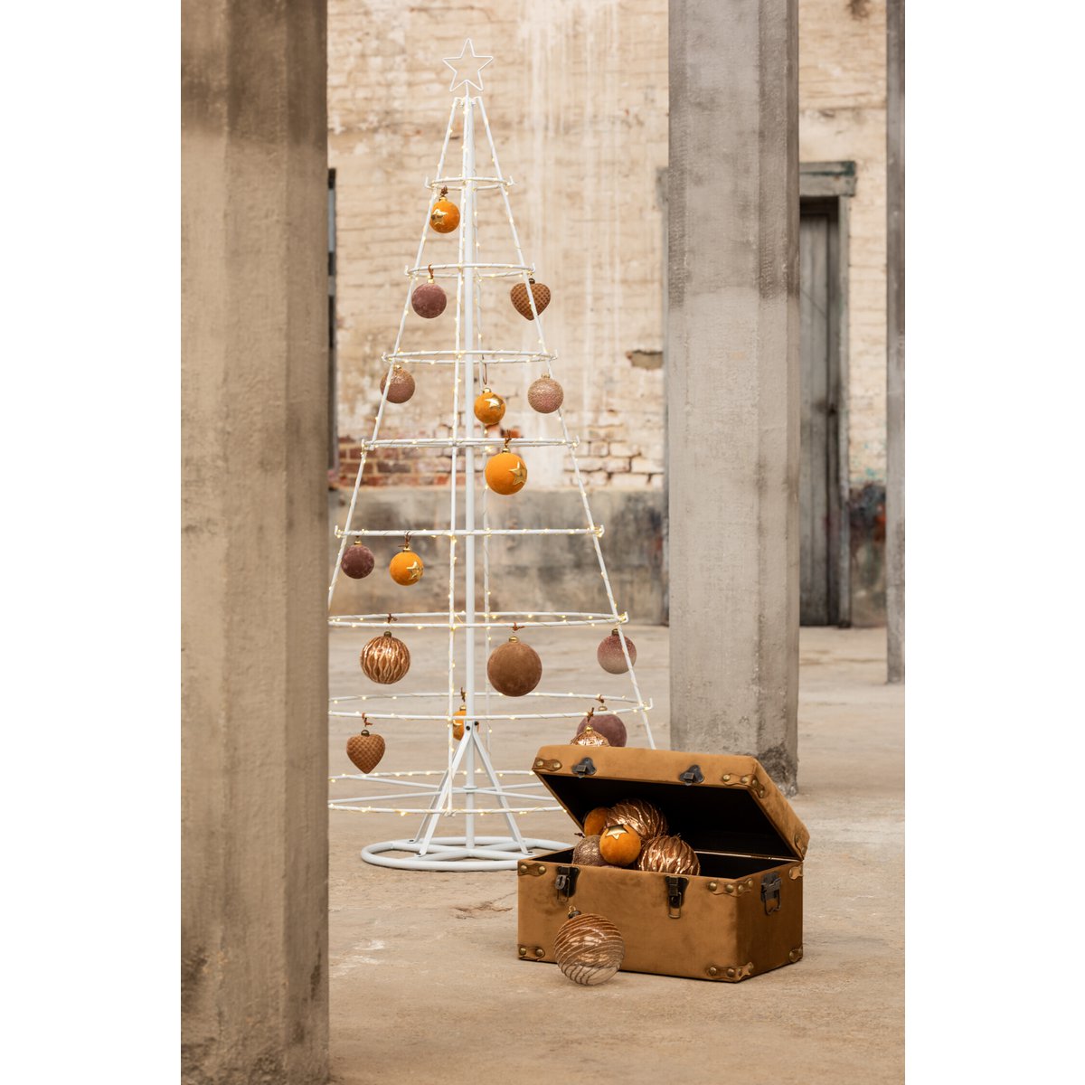 Boîte de 4 Boules de Noël J-Line - élégance et style