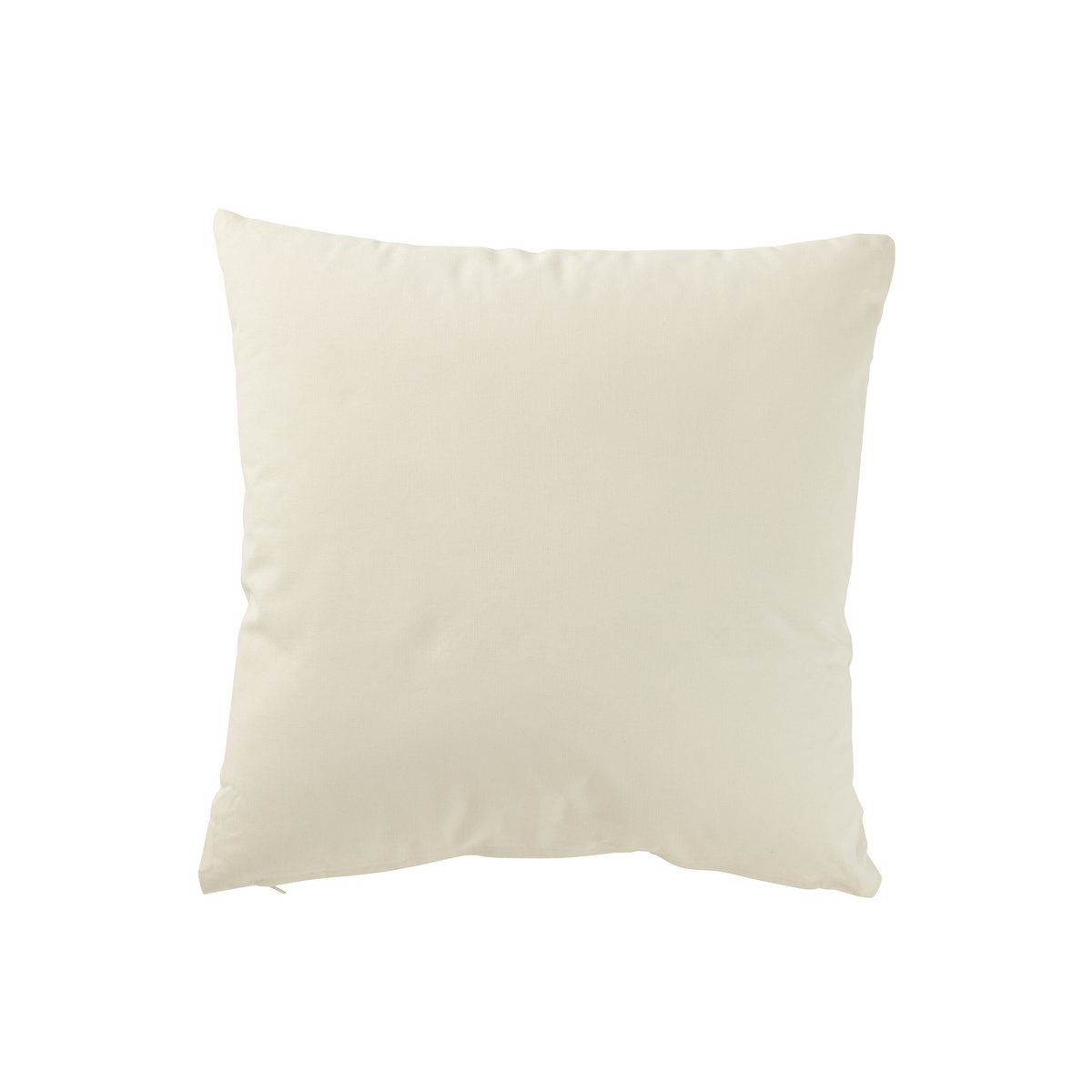 Détail du coussin J-Line 'Let's Get Cozy', texture coton douce.