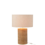 Lampe J-Line Large en bois naturel et gris, vue de face