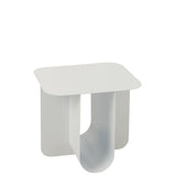 Table d'appoint J-Line Square en métal blanc vue de face