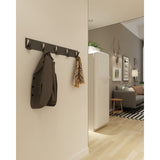Gorillz Raw XL Five - Industriel - Portemanteau Mural - Penderie - 10 Crochets - Noir
