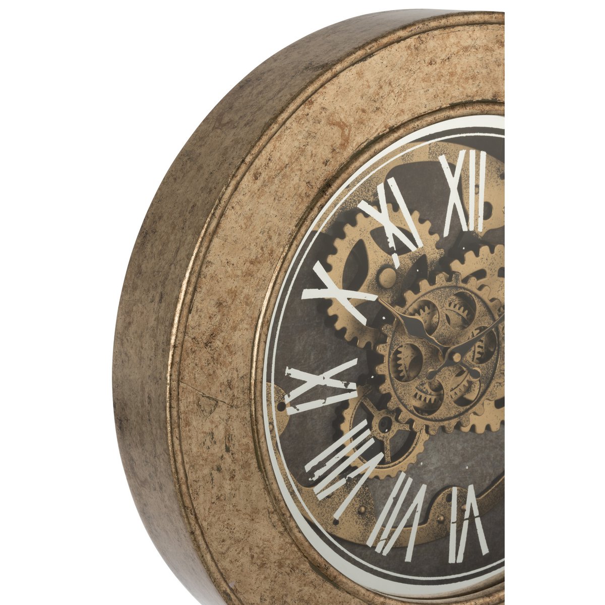 Détail de l'horloge J-Line Klok - finition en bois
