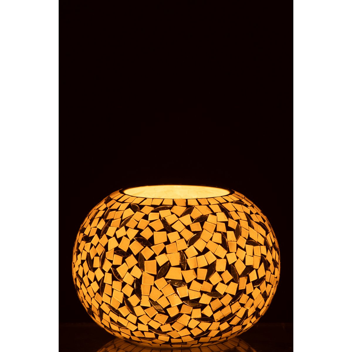Bougeoir J-Line Ball Mosaic sur une table élégante