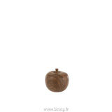 Pomme décorative J-Line polyrésine marron petite