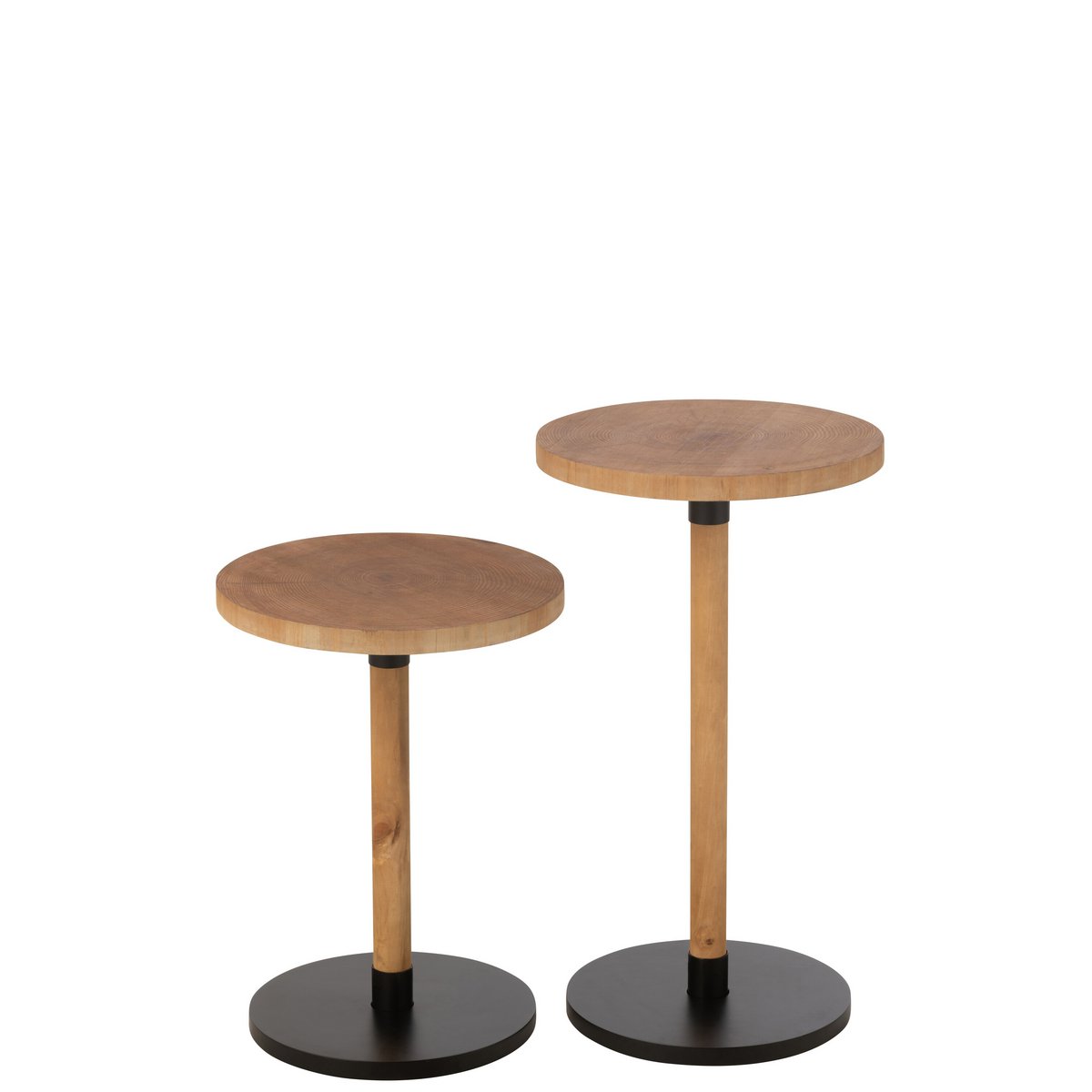 Table d'appoint Ron en MDF et bois de pin, détail de la texture