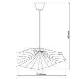 Paper Pendant Light "Paper Crazy" Ø 56 cm en papier couché en blanc, version E27, éclairage pour le salon ou le bureau