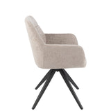 Chaise J-Line Louna - fer/acrylique - beige/gris clair