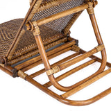 La Chaise Longue en Rotin - Noyer Foncé