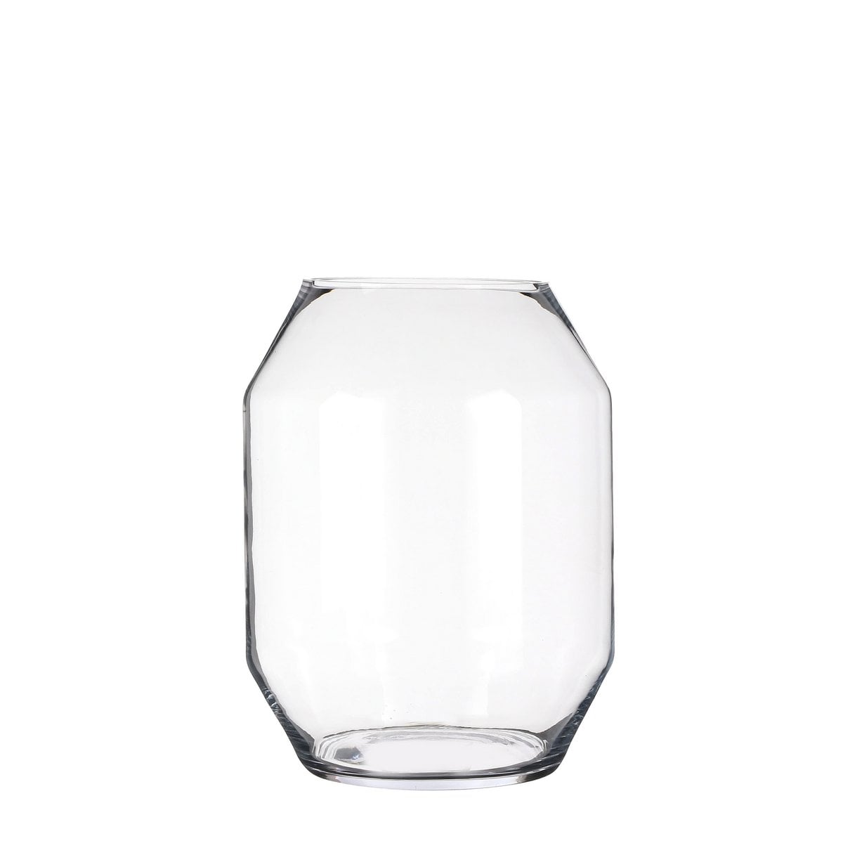 Vase Dali Transparent - Vue de face avec fleurs