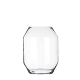 Vase Dali Transparent - Vue de face avec fleurs