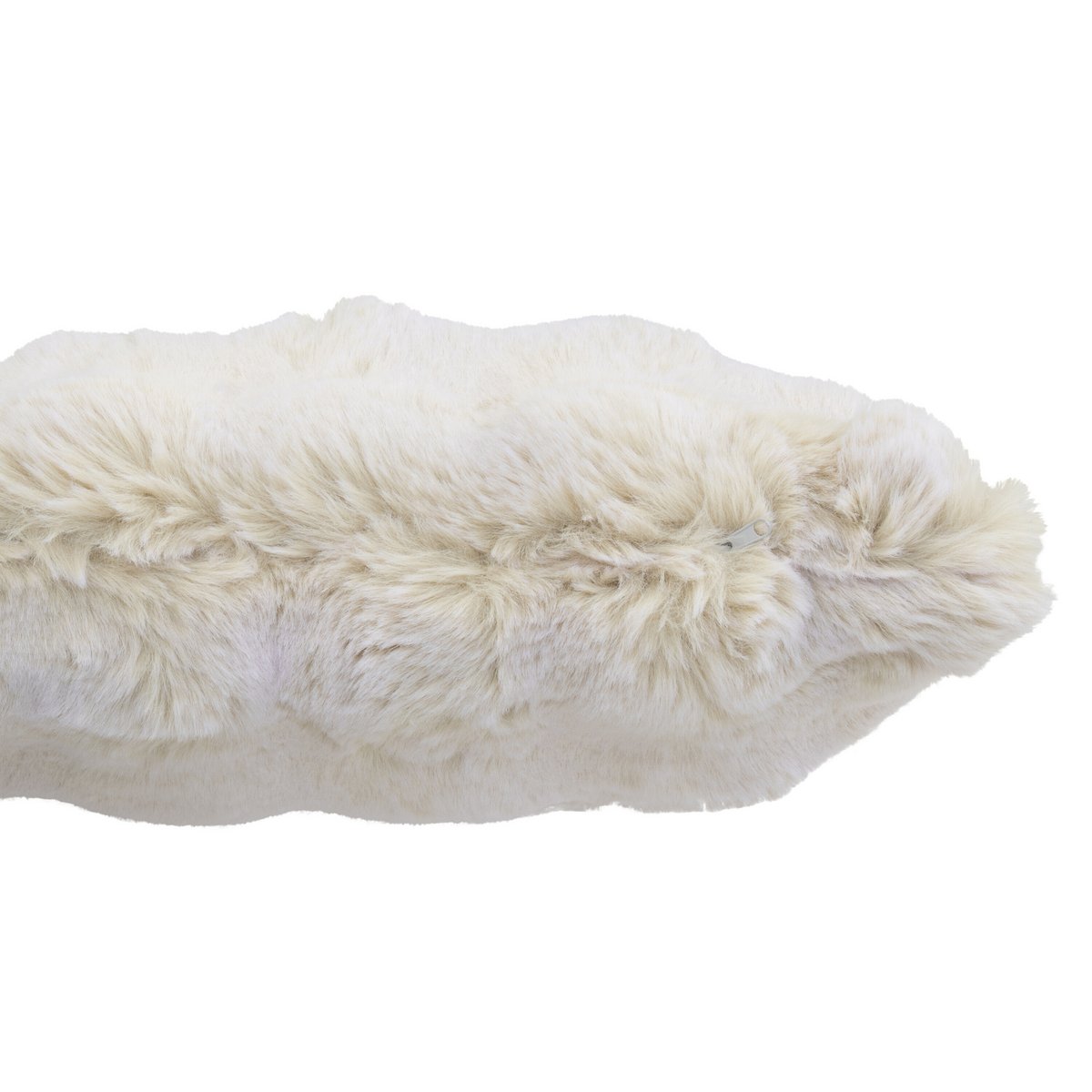 Détail du coussin J-Line Wave, texture polyester ivoire