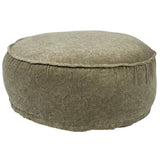 Coussin de sol en velours Delfna olive 65x25