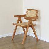 chaise Pierre Jeanneret coloris chêne clair + rotin, haute qualité