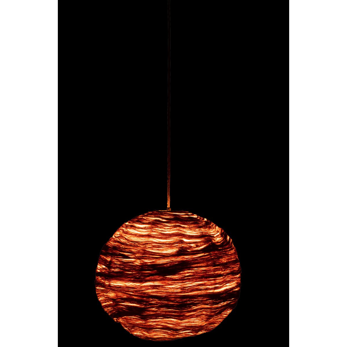 Détail de la lampe J-Line Ball en jute naturel