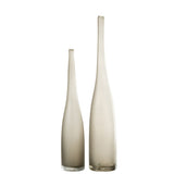 Vase Yara Flute J-Line en verre gris, élégant et moderne