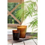 Bougie parfumée J-Line Noa en verre marron, vue de face