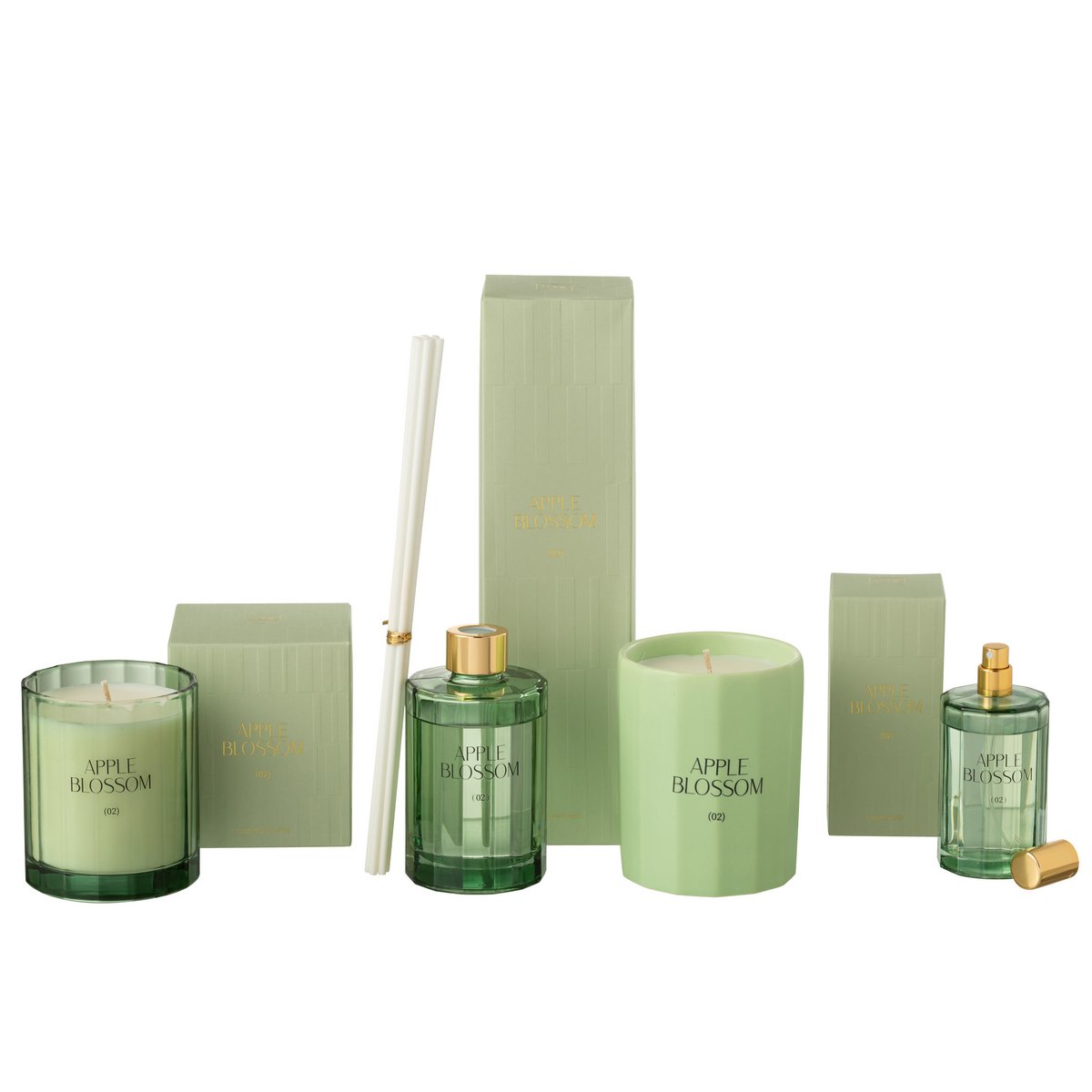 Détails des bâtonnets parfumés J-Line Apple Blossom, ambiance printanière