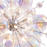 "Explosion" en verre en métal et en verre d'iris, cadres G9, lampe suspendue pour salle à manger, salon, hall ou bureau, Øca. 65 cm