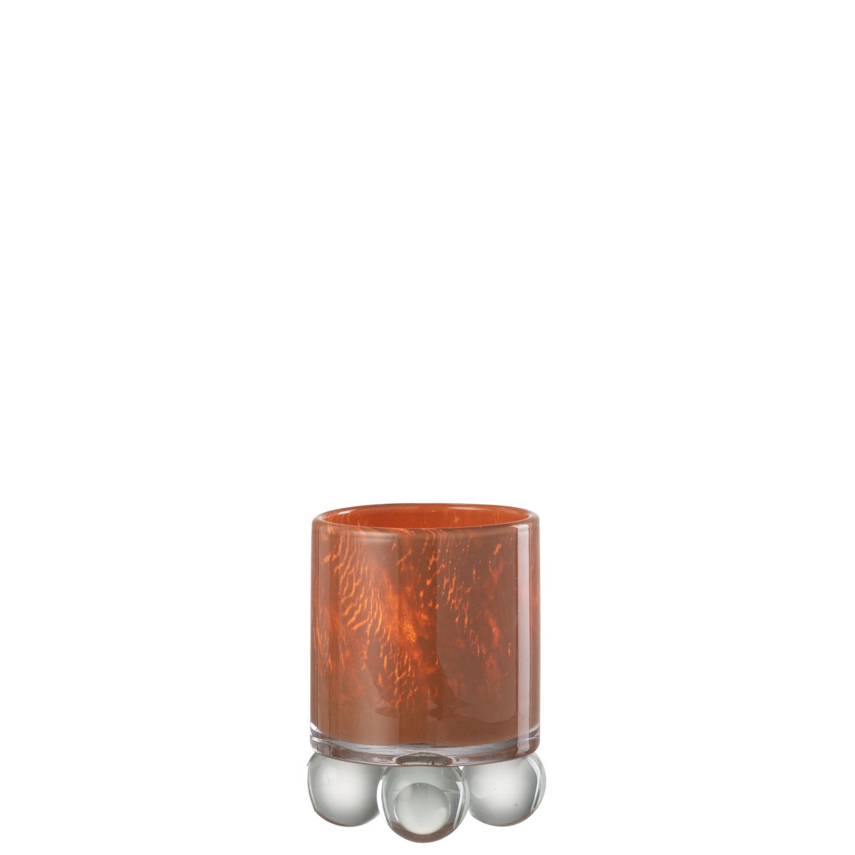 Photophore Boules en verre marron J-Line, élégant et raffiné.
