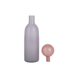 Vue de profil du vase Alegre, couleur mauve, design contemporain