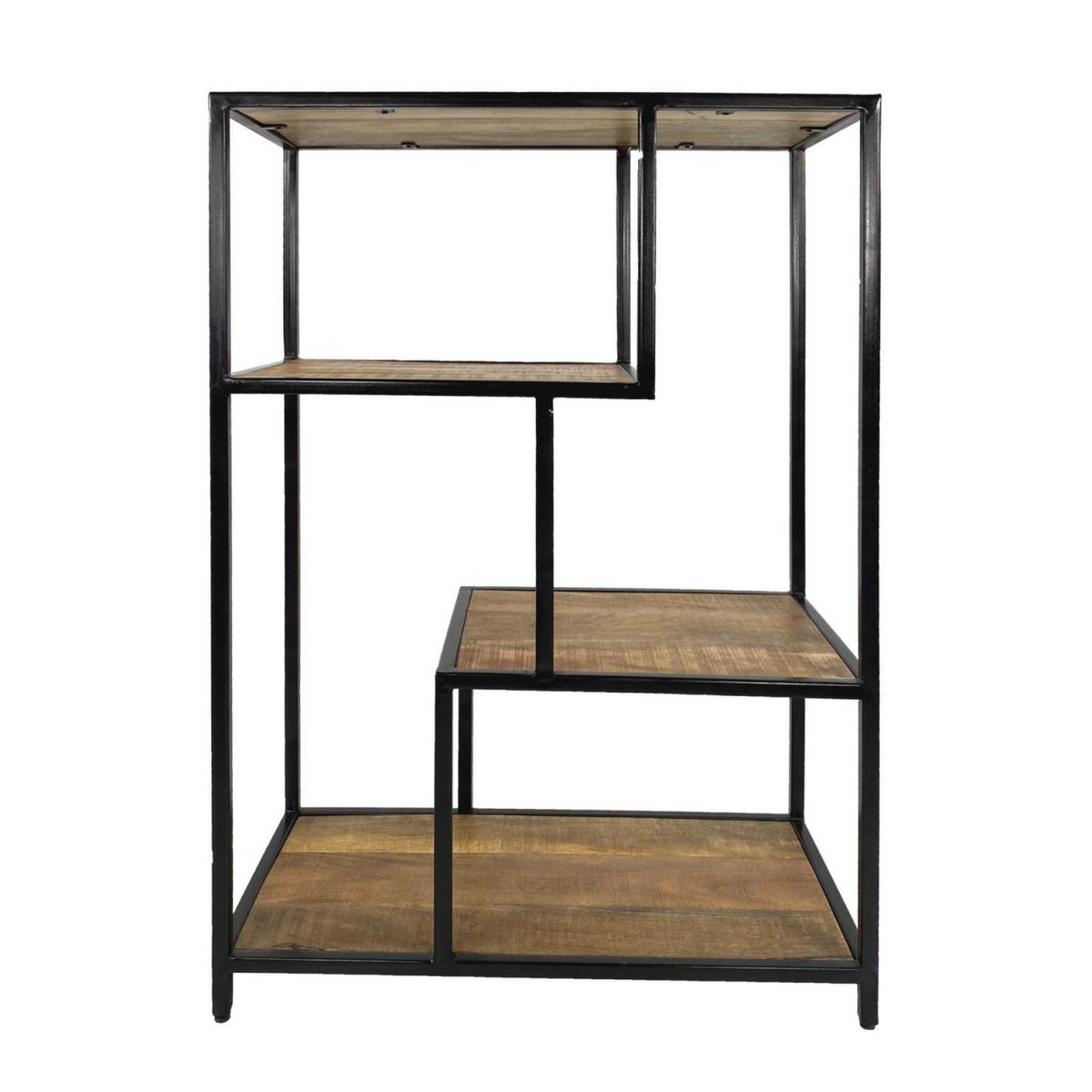 Étagère debout étagère à livres étagère de séparation de pièce 75 x 115 x 36 cm cadre métallique Liverpool noir