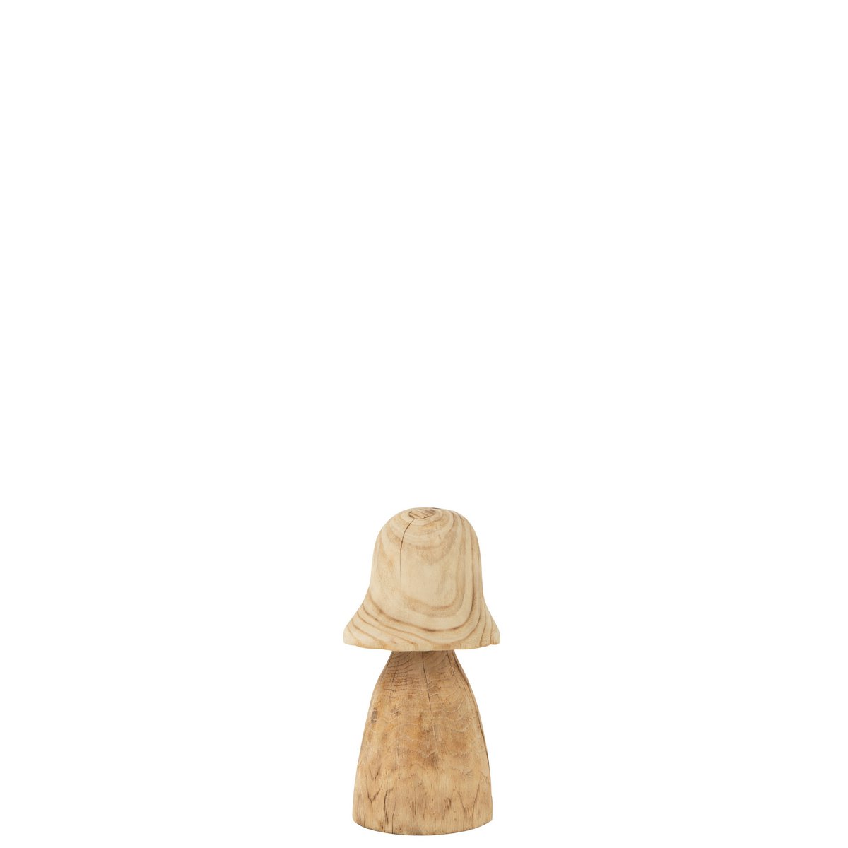 Cloche Champignon Naturel Petit de J-Line, design élégant en bois naturel
